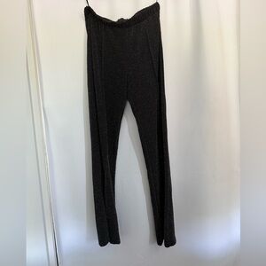 Elegant Black Flare Glitter Women's Pants
